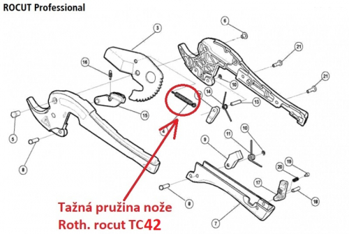 Ťažná pružina noža Rocut TC 42